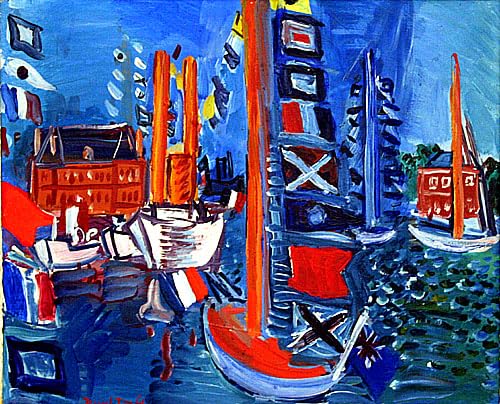 Affiche Raoul Dufy Impressions Vue Mer - Art Mural Abstrait 90x60cm