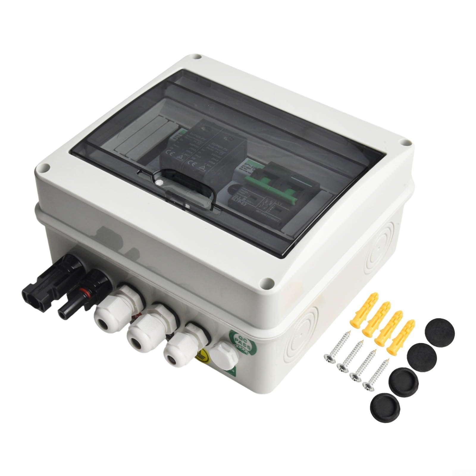 Scatola combinata solare fotovoltaica da 500 V, sistema di protezione impermeabile IP65 DC con fusibile MCB per pannelli solari sul tetto