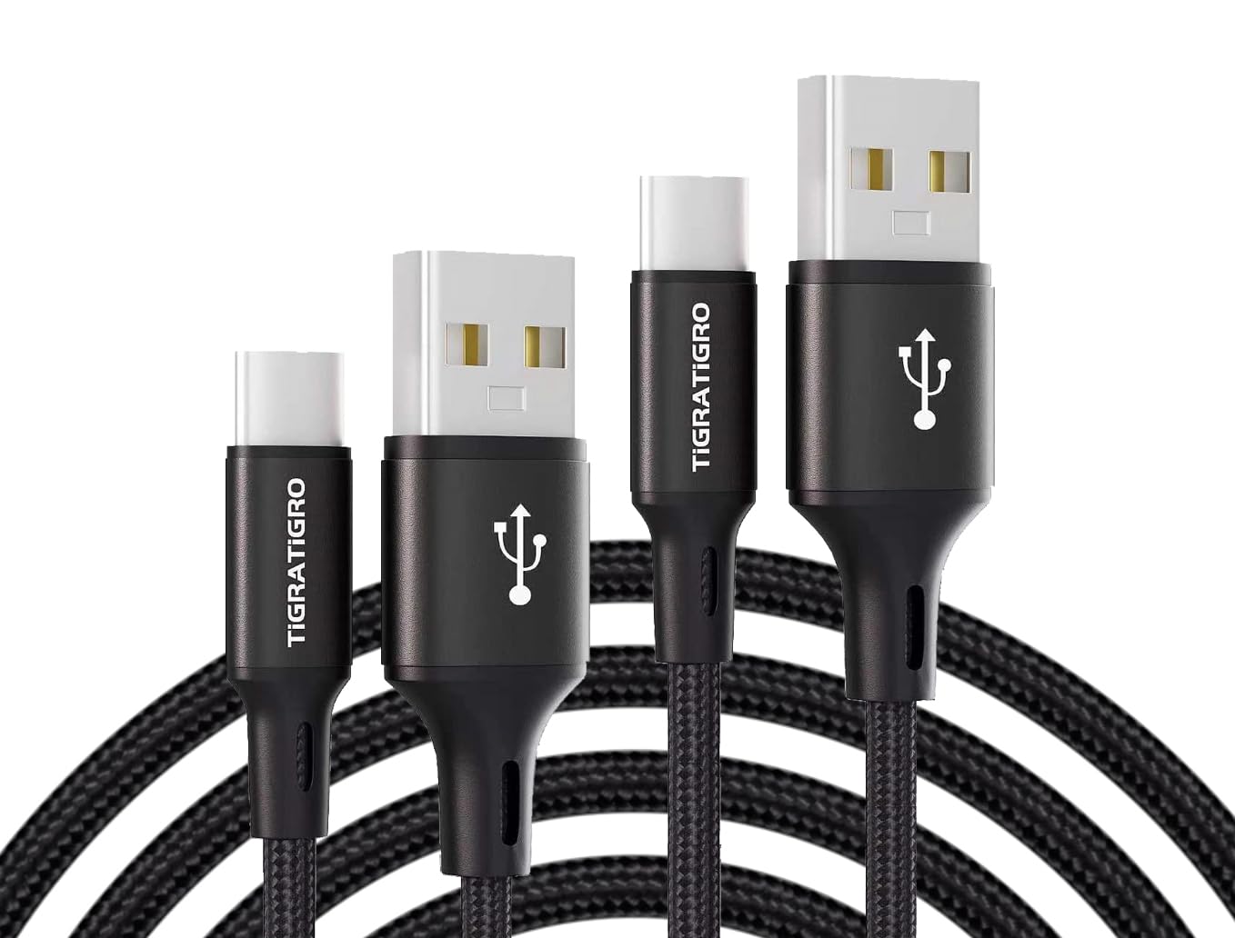 tigratigro Cavo USB C, [2Pezzi 2M] Cavo USB Type C QC 2.0 Nylon Ricarica Rapida per iPhone 16/15,iPad Pro Air,Samsung,Redmi,Huawei,Xiaomi,Google,Pixel, PS5, Drone, ecc