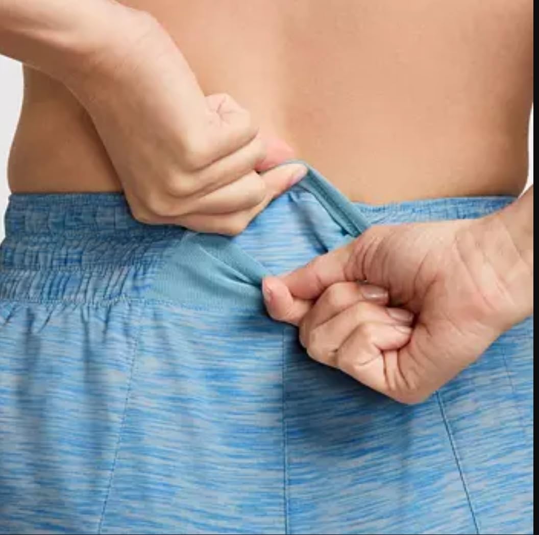 Nike Women's One Dri-FIT Mid-Rise 3" Brief-Lined Shorts, Denim Turquoise - Image 5