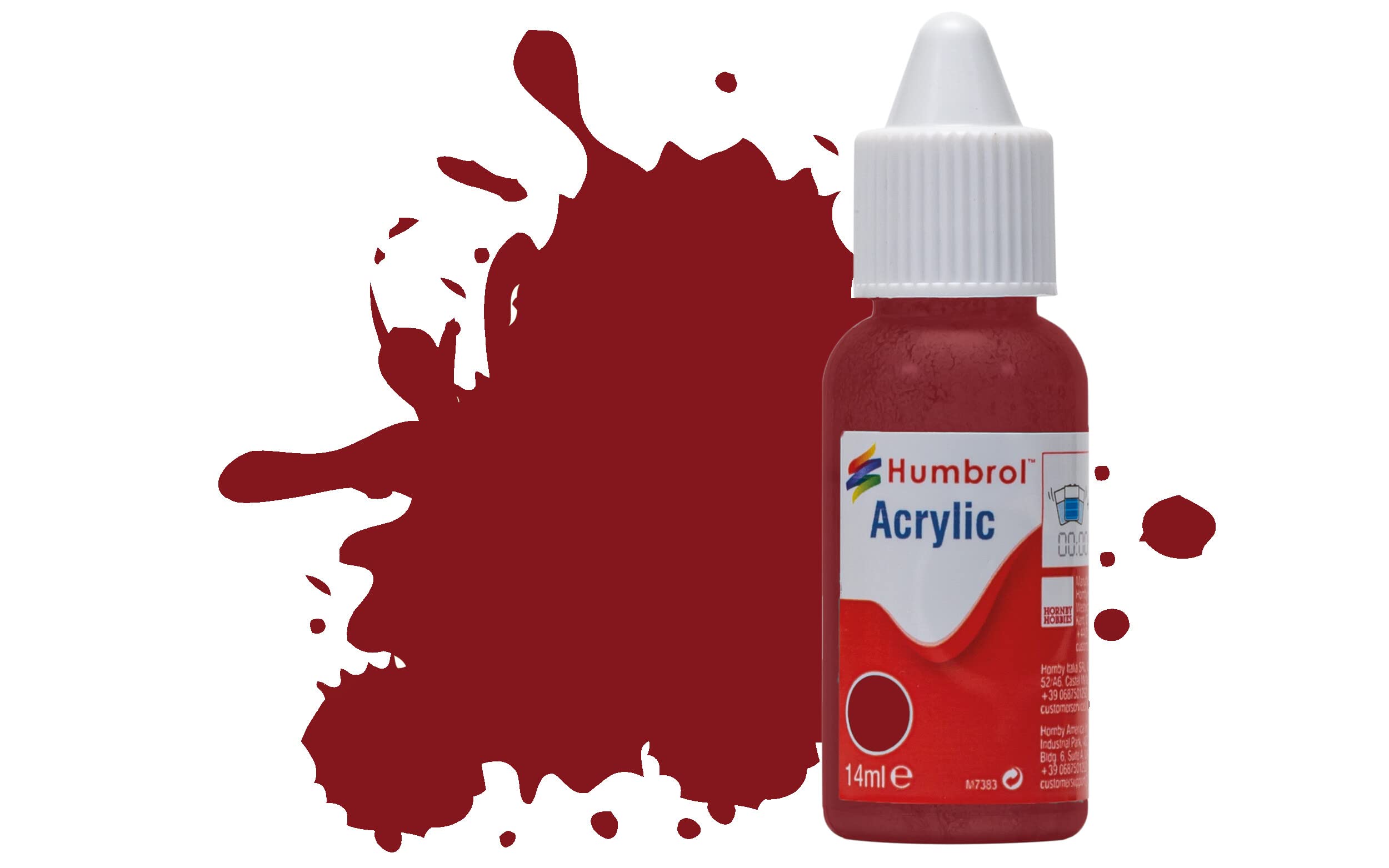 Humbrol Model Paint - DB0133 No 133 Brown - Satin (14ml), Acrylic Paints for Models, Plastic, Metal, Wood, Glass, Ceramics and More, Acrylic Touch Up Paint - Hobby Paint Bottle for Craft Kits