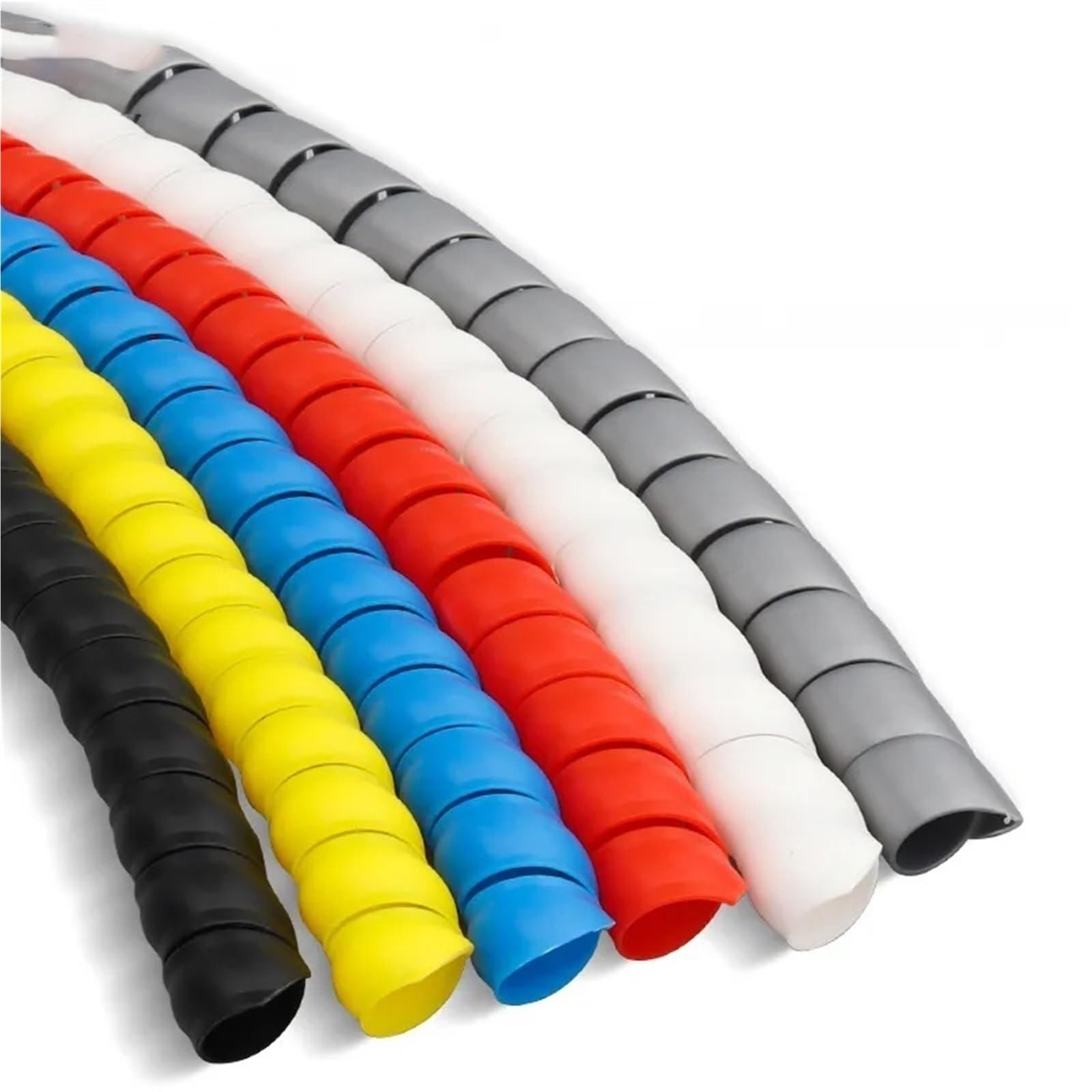 manga de cable espiral, Funda organizadora en espiral de 6,56 pies, tubo protección alambre 2 metros for mangueras agua lavado coches, Cables antidesorden(ID 14mm)