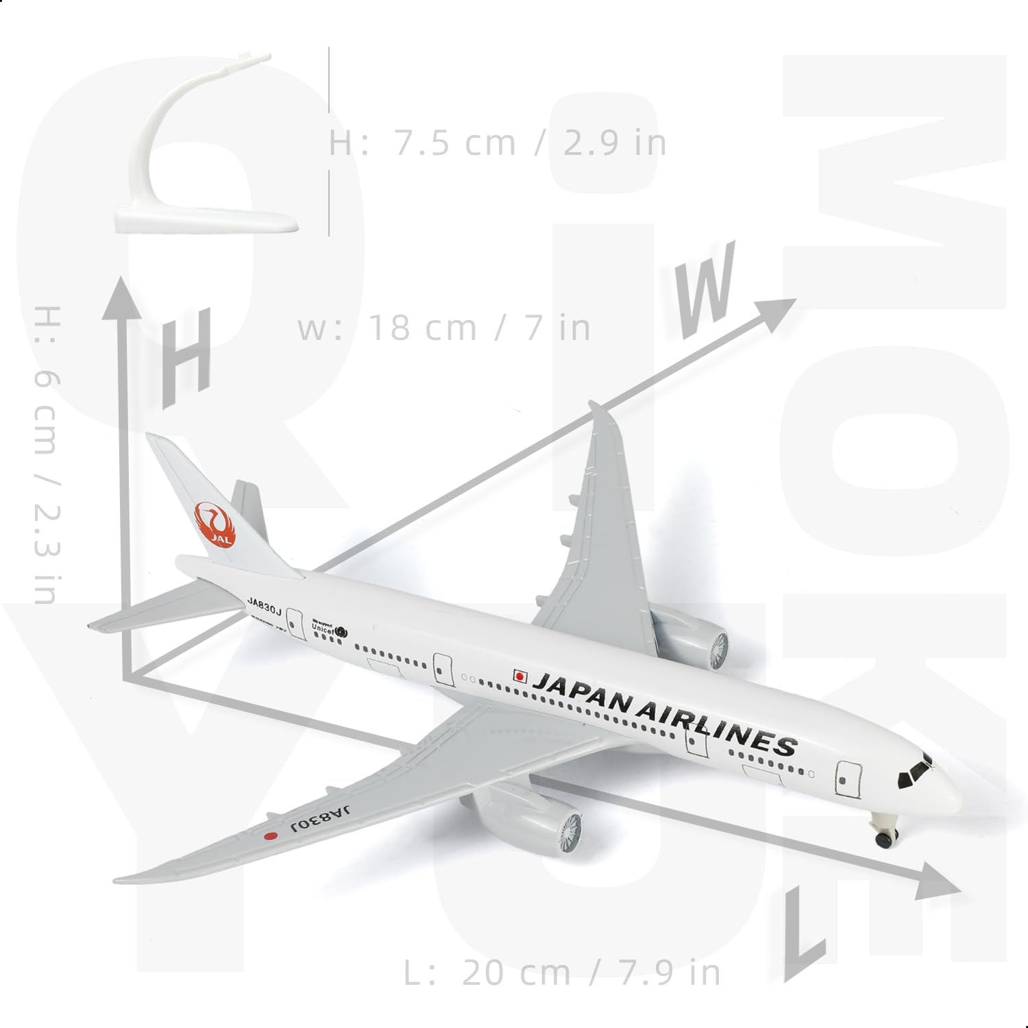Amazon.co.jp: QIYUMOKE 1/300 JAL 日本航空787 飛行機模型 - 日本航空