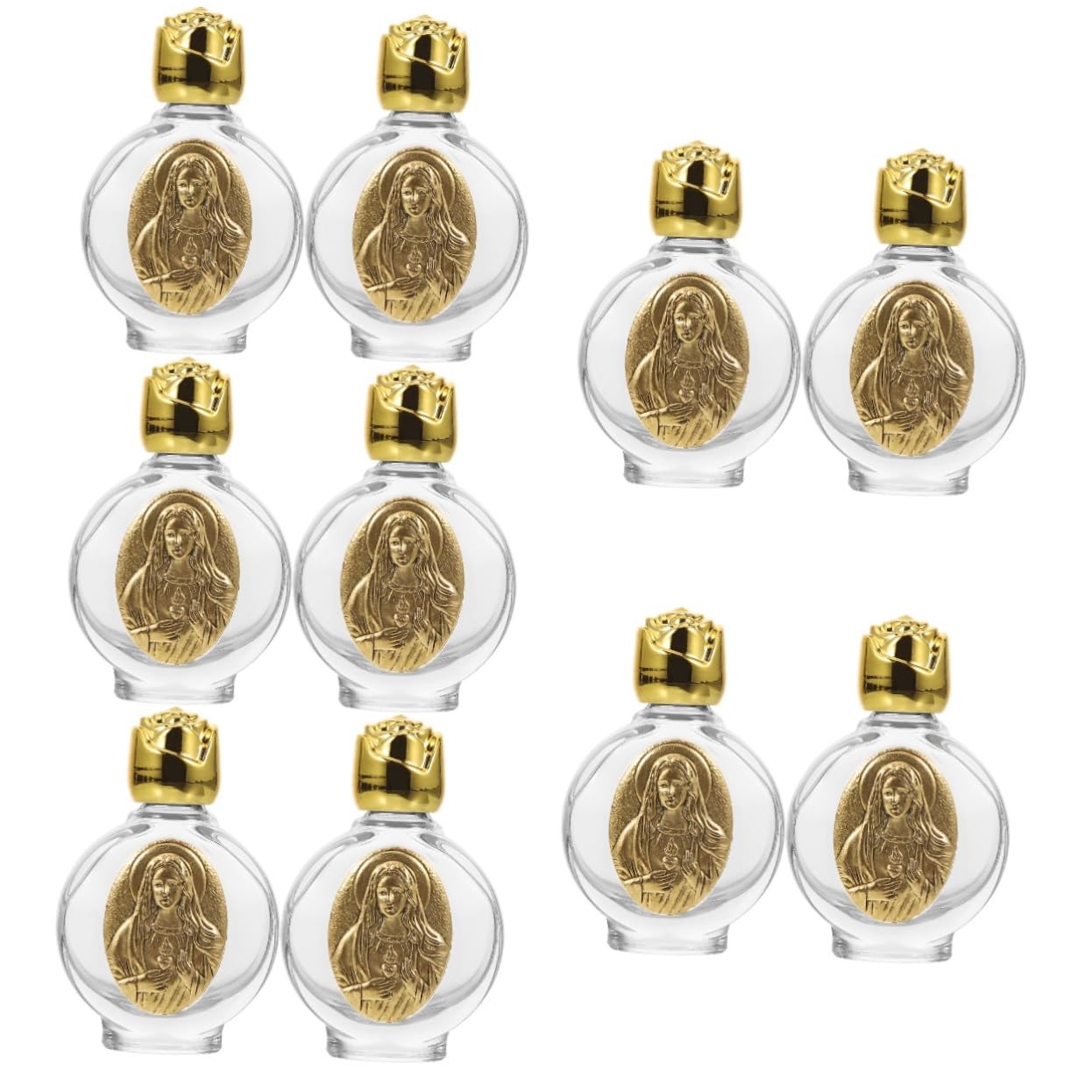 Alipis 5 Juegos Botella De Agua En Botellas De Jugo Botella De Agua Plegable Garrafa Cristal Botella Cristal Decorativa Botellas De Pociones De Vidrio Golden 2 Piezas * 5