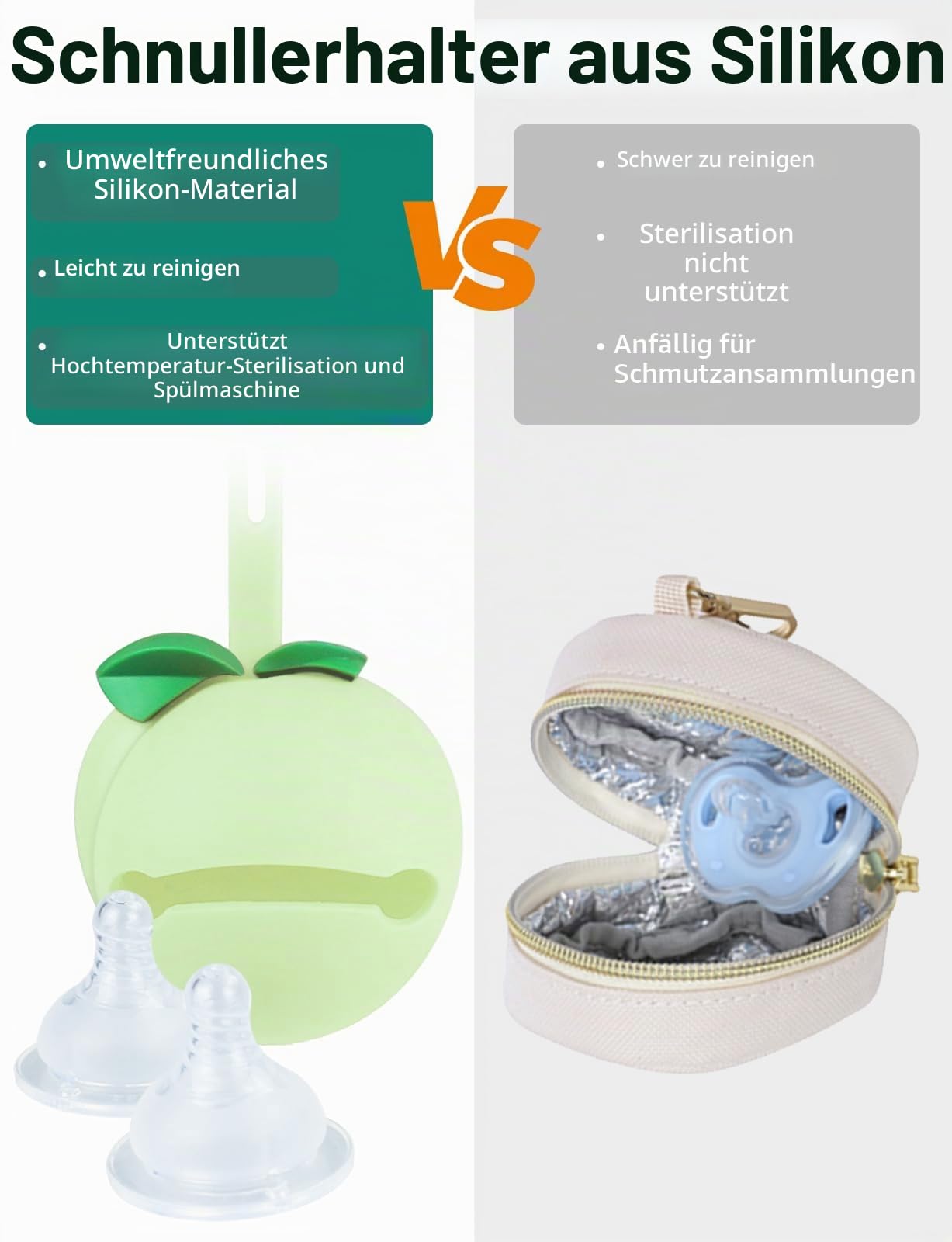 KUBYA Diaper Bag With Pacifier Case-1 Wickeltasche Cosody Mommy Bag