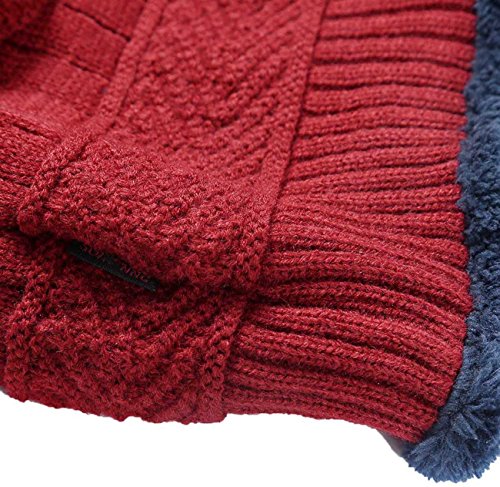 Image of Winter Beanie Scarf for Boys Girls (5-12 Years) Hats Circle Scarf Kids Slouchy Skull Cap
