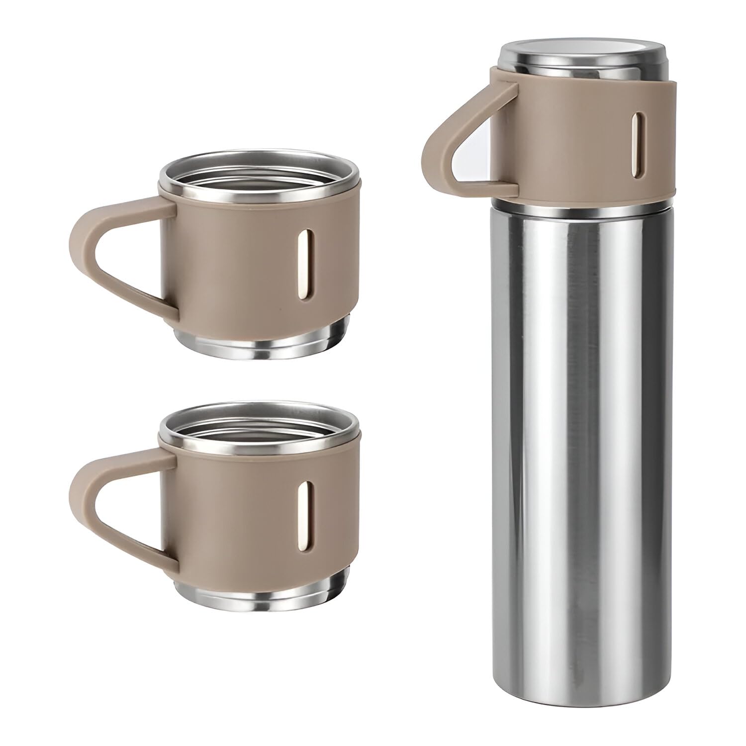 WILLTUNE Vacuum Insulated Flask Set with 2 Cups – Keep Drinks Hot or Cold for 24 Hours, Ideal for Coffee, Tea, Milk, with Leak-Proof Design and Portable Travel-Friendly Build (Brown) (B0DJ1P4NN7) Amazon Price History, Amazon Price Tracker