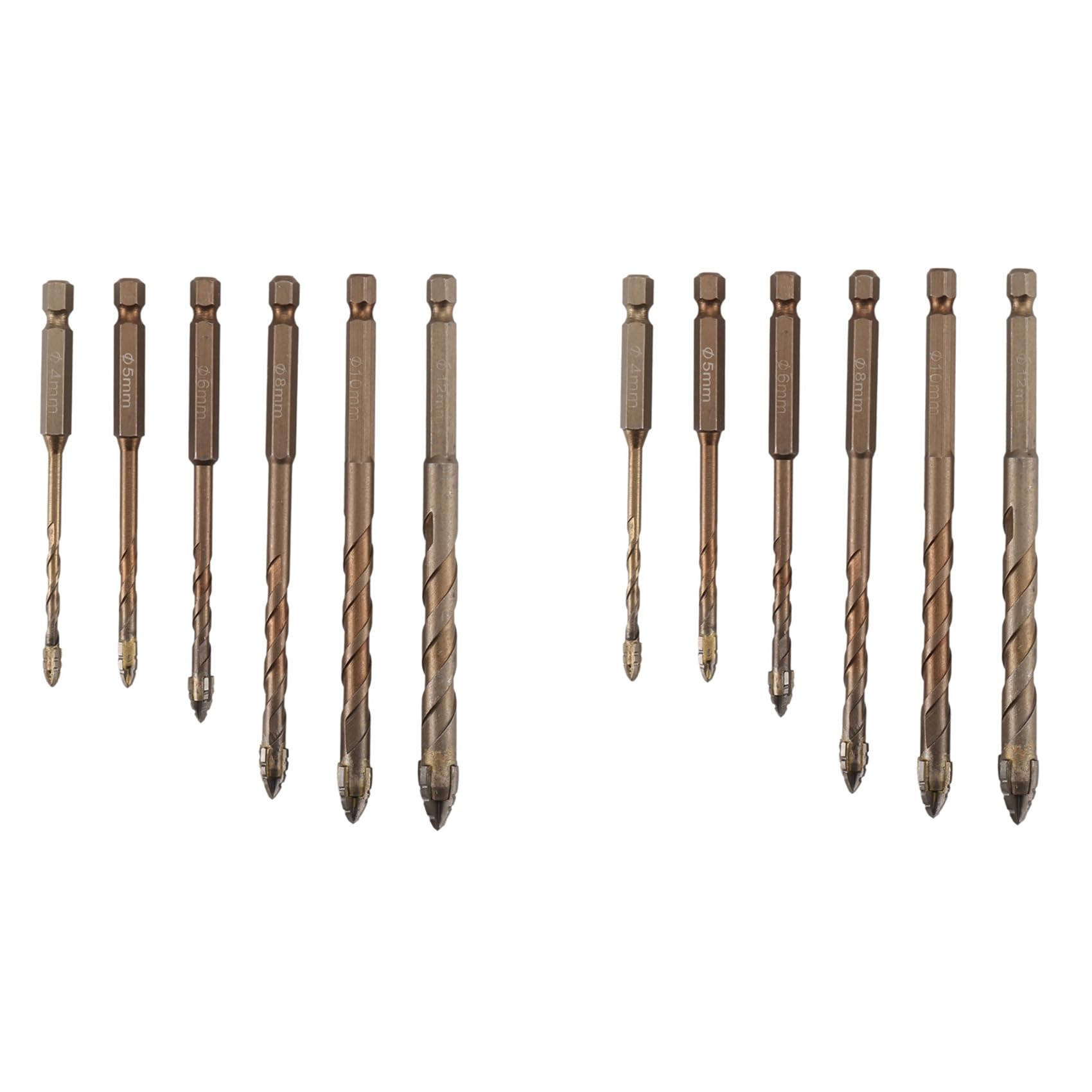 Jnchdghwa As Shown 2X Four-Flute Eccentric Drill Bit, Four Edged Serrated Eccentric Drill, Four-Flute Eccentric Drill Bit