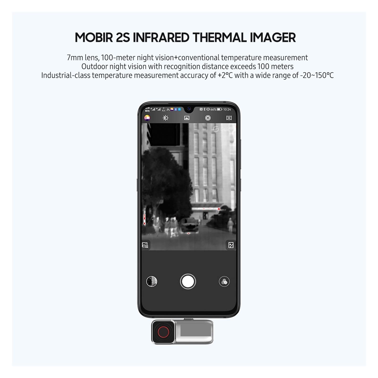 Kamera termowizyjna, Kamera termowizyjna na podczerwień Automatyczne ustawianie ostrości Mini kieszonkowy rozmiar Smartfon Kamera termowizyjna na podczerwień 256x192 Rozdzielczość IR -20~150 ℃(Dark