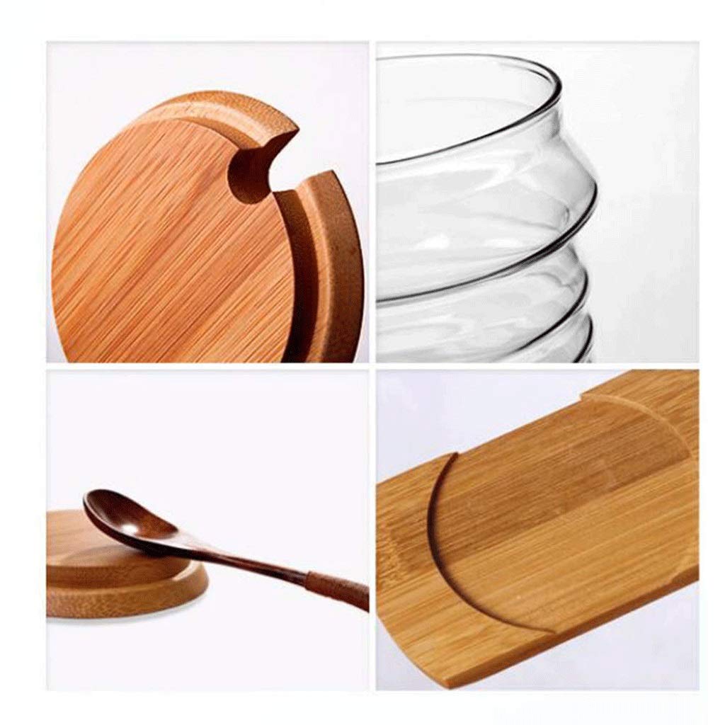 XYNSNDB GaRcan Gewürzdosen-Set aus Glas für die Küche – rutschfeste Basis – Gewürzdosen-Flaschen-Gewürzdosen-Set