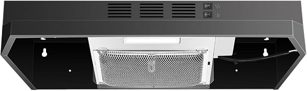 SNDOAS Under Cabinet Range Hood in Black/White/Silver 24 inch 30 inch