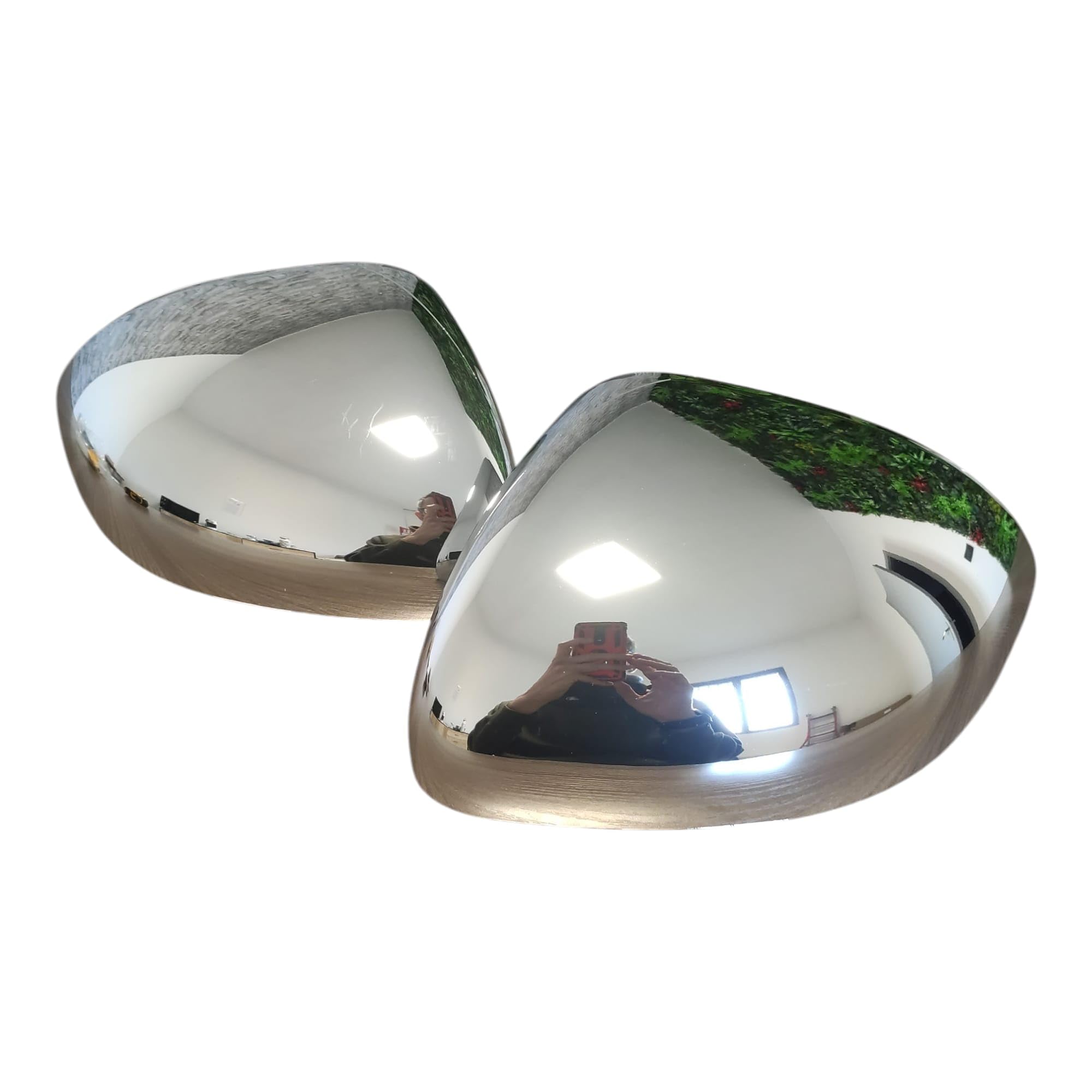 Coppia Calotte Specchio Cromate Retrovisore Compatibile con Fiat 500X 2014-2025 Nuove Coprispecchi Argento Lucido Eleganti