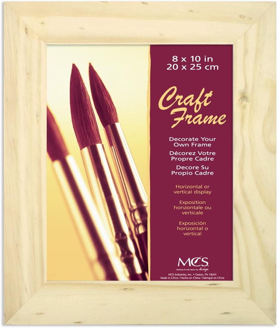 MCS 8x10 Inch Unfinished Pine Craft Frame (58101)