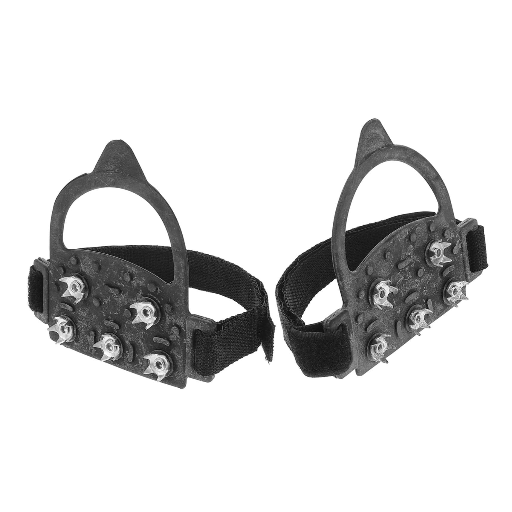 Gogogmee Outdoor Ice Claws for Boots and Shoes Ice Cleats High Strength Spikes Adjustable Binding Design Durable Easy to Use