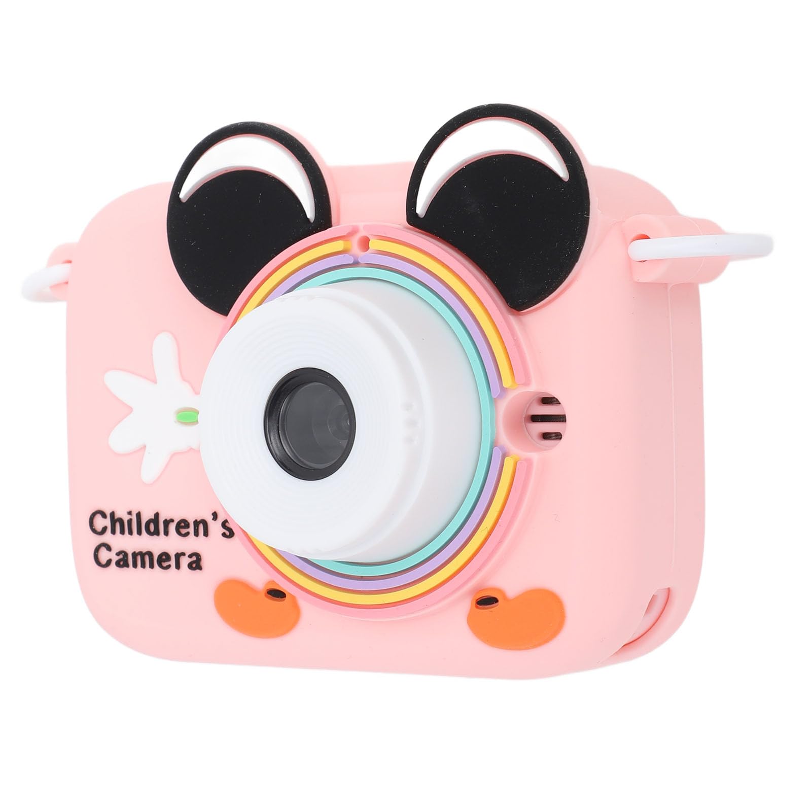 Mavis Laven Kids Camera, Silicone Protector Toddler Camera Toy 2 Inches Screen HD Front Rear Lens for Indoor Outdoor (Pink)