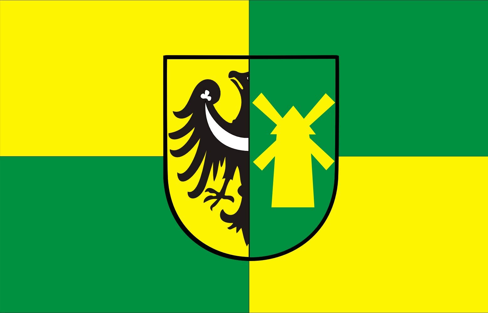Drapeau gmina Nowa Sól grand pavillon de Pologne grand format large