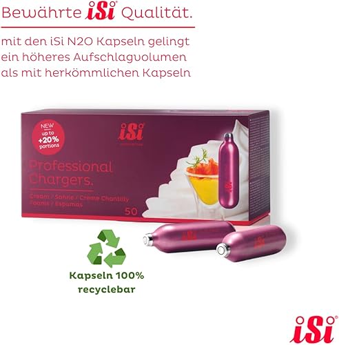 Miniatura 6 de iSi N2O - Cargador profesional de color crema de acero morado, paquete de 10