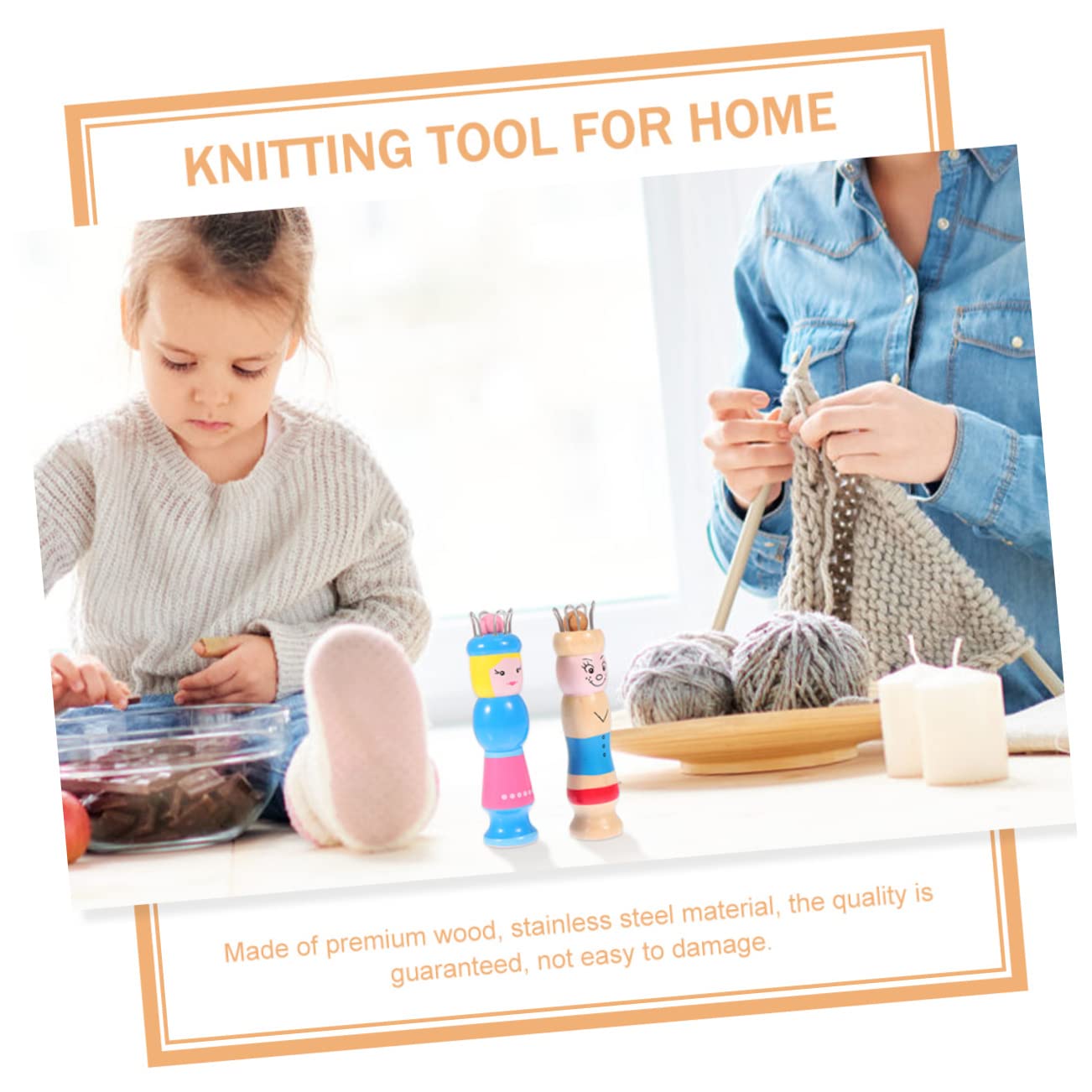 Beatifufu Wood Knitter Knitter Machine for DIY Knitting Spool Weaving Kit with i Cord Knitting Tool