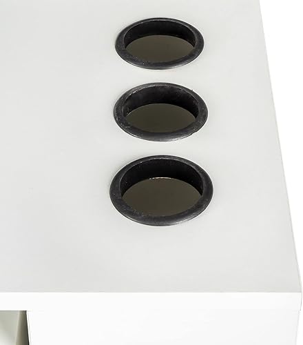 Miniatura 6 de Escritorio de madera para computadora para oficina en casa, tocador de maquillaje con cajones, estantes, tocador, escritorio moderno, tocador de