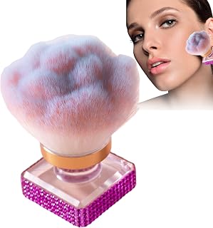 Makeup brush for nails, loose brush for face powder and foundation - ergonomic cosmetic tool for lighting and mixing makeup
