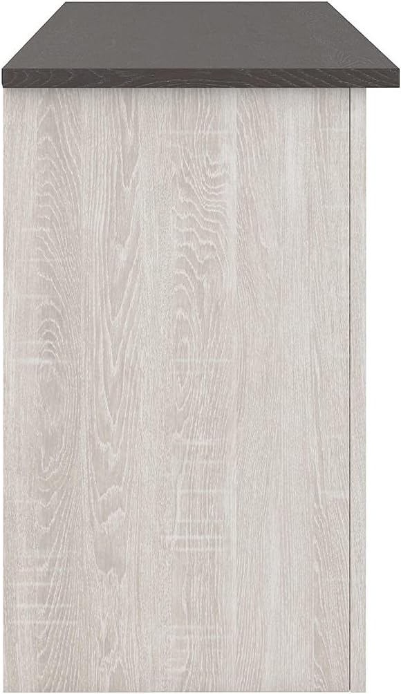 Signature Design by Ashley Dorrinson Farmhouse TV Stand with Fireplace Option, Fits TVs up to 58