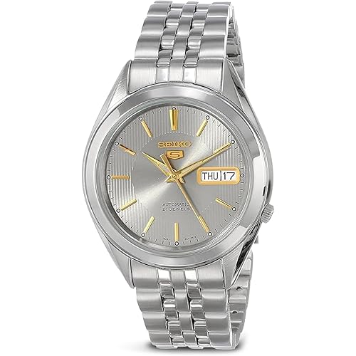 SEIKO Automatic Watch for Men 5-7S Collection - with Day/Date Calendar, Luminous Hands, Stainless Steel Case & Bracelet