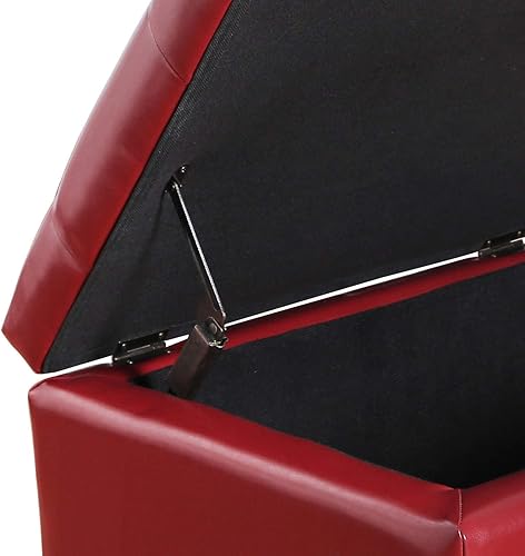 Miniatura 27 de Homebeez Banco otomano de almacenamiento Reposapiés Taburete Mesa de centro con elevador (gris) Gris,Marrón,Gris oscuro,Verde oliva,Rojo -