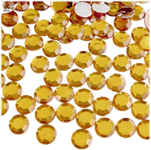 Miniatura 9 de The Crafts Outlet 1,000 diamantes de imitación redondos de 0.394 in - parte trasera plana rojo rubí rojo