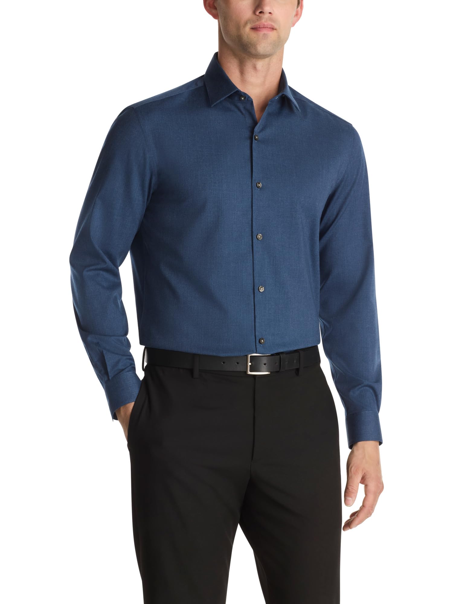 Van Heusen Mens Dress Shirt Slim Fit Comfort Performance Stretch
