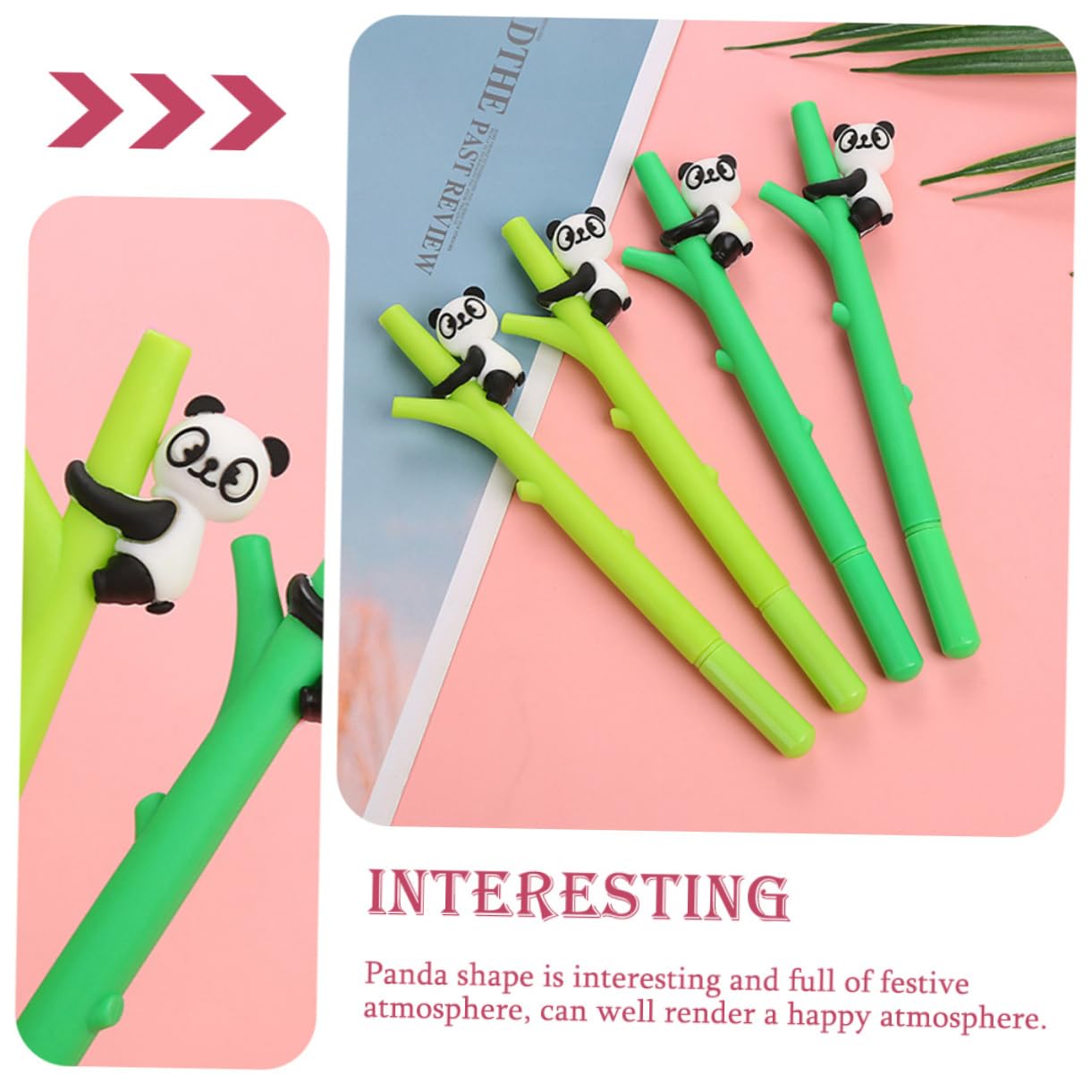 5 Set Penna Gel Panda Evidenziatore Penne Per Gatti Bomboniere Per Penne Gel Per Animali Penna A Sfera Recinti Per Animali Regali Premio Per Plastica 10 Pezzi * 5
