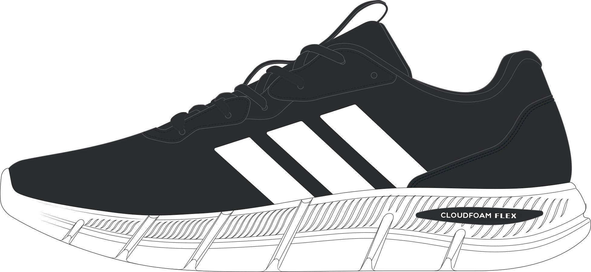 adidas Herren Cloudfoam Flex Laces Shoes – Bild 8