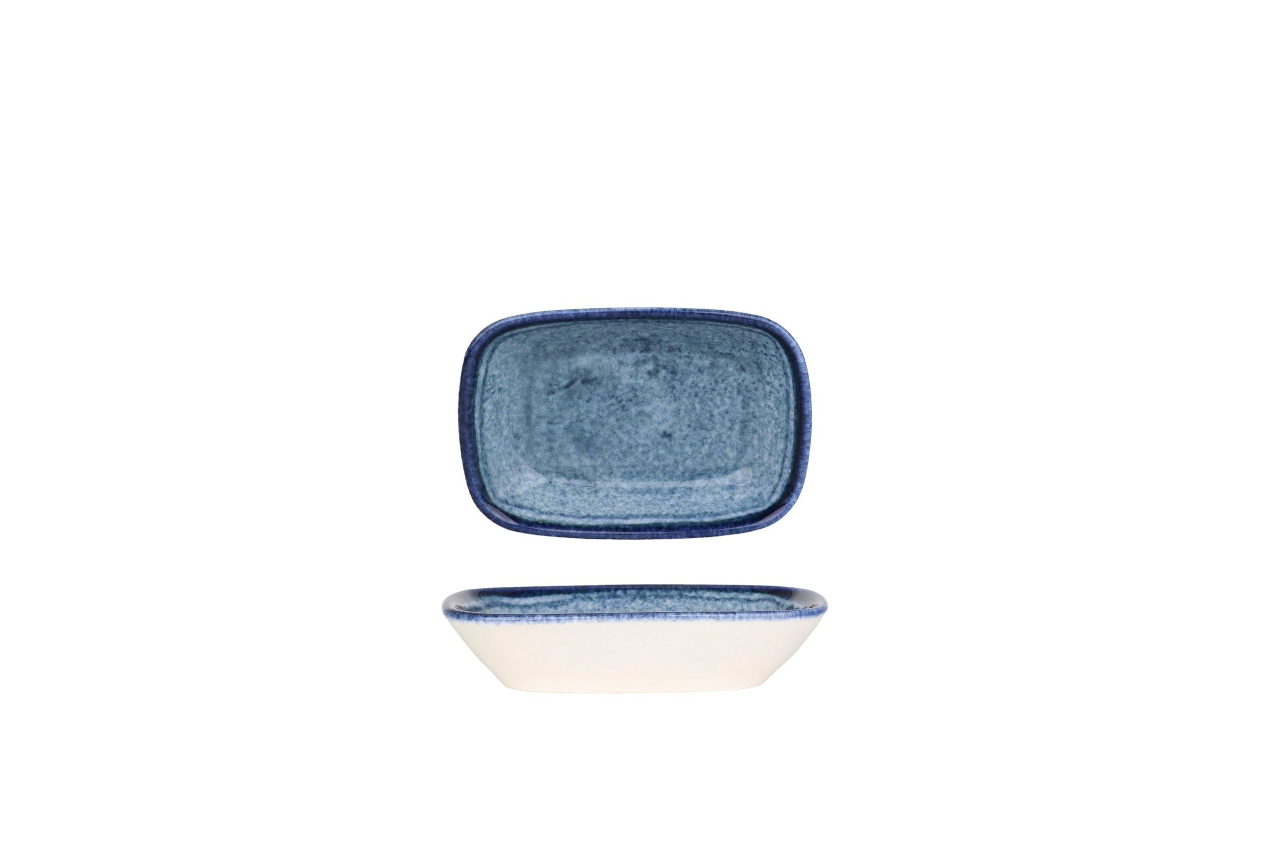 Kütahya Porselen Servierschale - Blue Stone - Porzellan - 12x8 cm (100cc) - 2er Set