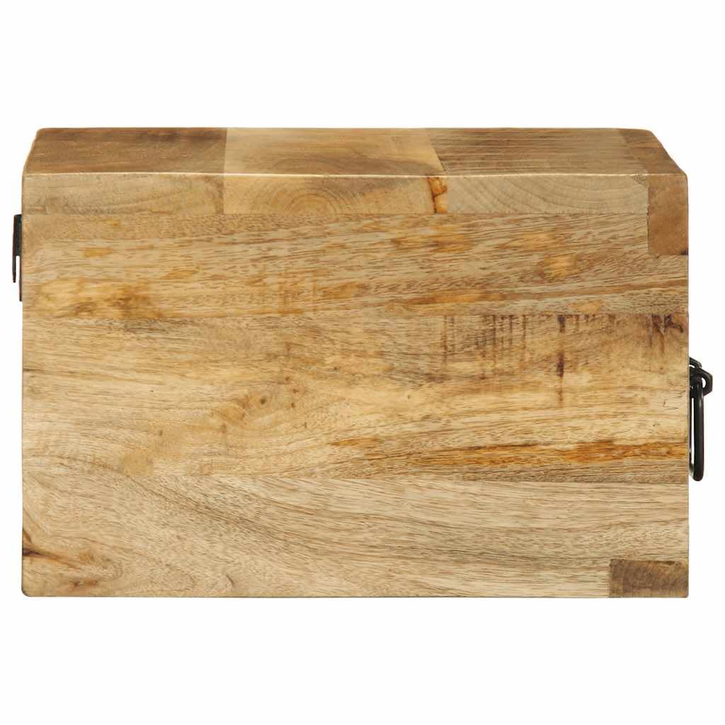Tomostar Table de Chevet Murale, Table de Nuit Suspendue Chevet de Lit Bois de manguier Massif Brut