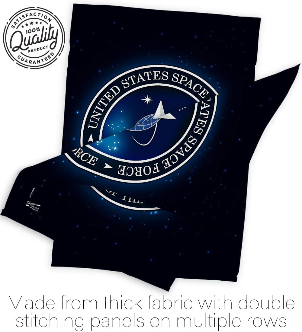 Breeze Decor Space House Flag Armed Forces USSF United State Air American Military Delta Official Decoration Banner Small Garden Yard Gift Double-Sided, 28"x 40", Made in USA