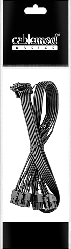 Vista 14 de CableMod Basics RT-Series 12VHPWR Cable PCI-e de 90 grados StealthSense para ASUS/Seasonic/Phanteks - Variant B