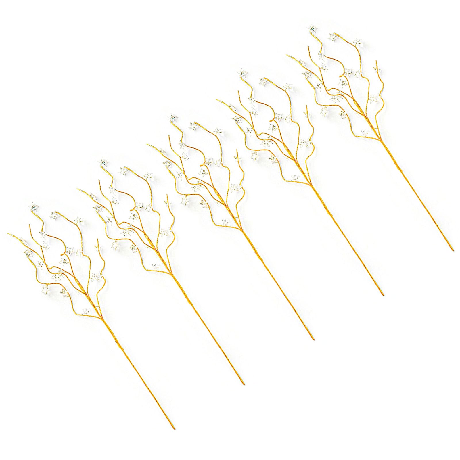 Hsioluted 5Pcs Elegant Stems Branches for Christmas Tree Decorative Small Stick Vase Decoration Holiday Event Embellishments Wedding Branch Decorations
