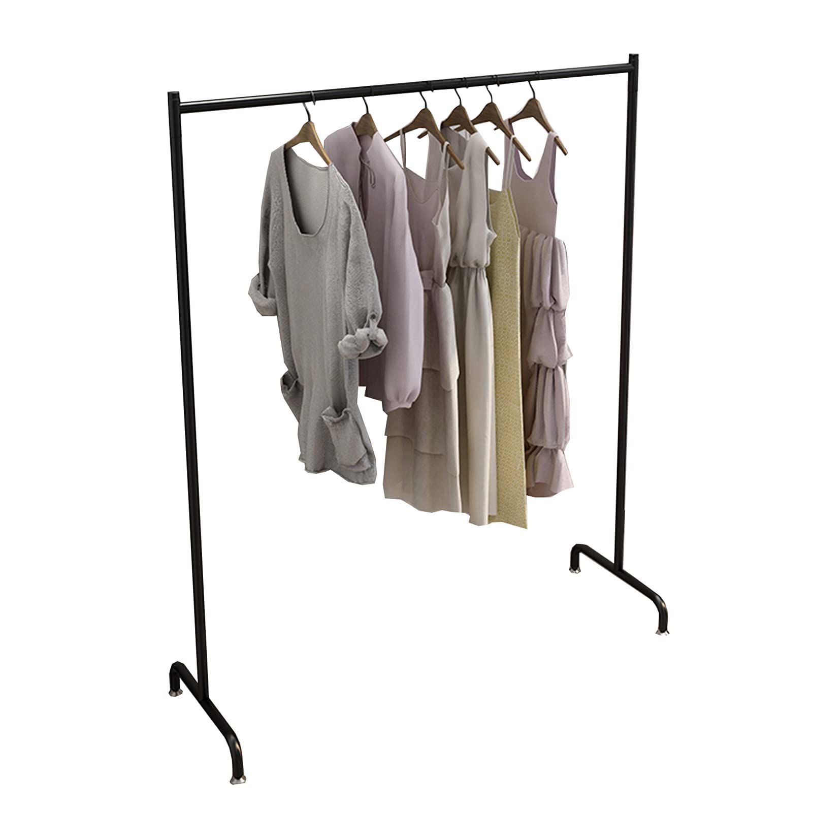 Kleiderständer aus Metall, robust, Kleiderstange, freistehend, mit Einer Stange, für Schlafzimmer, Wohnzimmer, großräumiger Kleiderständer für den Einzelhandel (Größe: 150 x 40 x 150 cm, Farbe: Gold