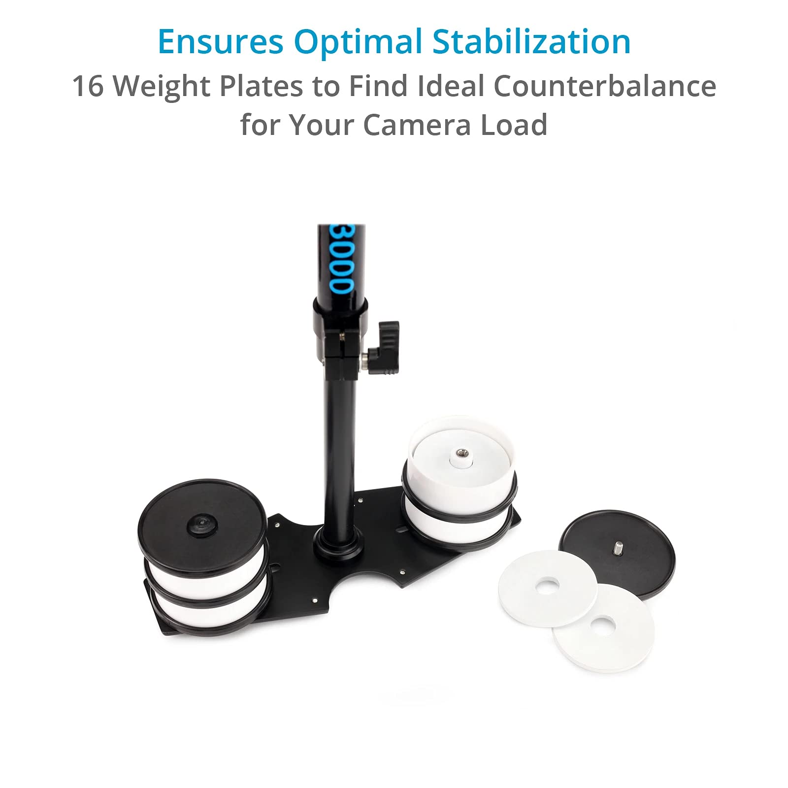 Estabilizador de cámara portátil Profesional FLYCAM 3000 de 23”/58 cm. para videocámaras DSLR. Carga útil de hasta 3,5 kg/8 LB. (FLCM-3000-Q)