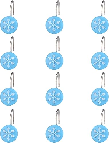 Miniatura 7 de Dos ganchos para cortina de ducha con diseño de pájaro de primavera S12 anillos rojos para cortina de ducha, diseño de pájaros cardenales rojos,