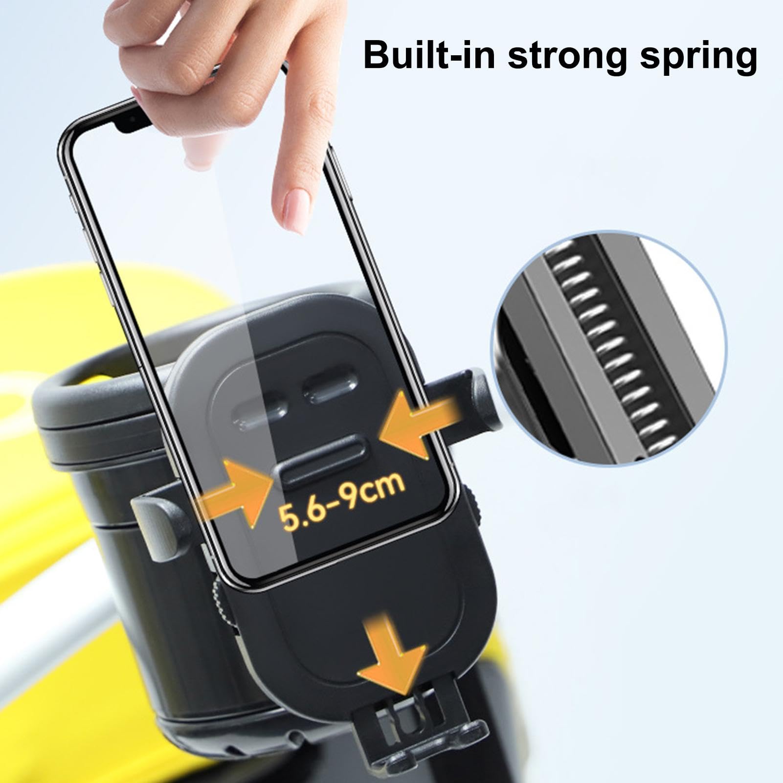 Sollee Portaborraccia Per Bici Senza Viti, Cinturino Per Portaborraccia,Base Di Montaggio Per Gabbia In Silicone - Foto 6