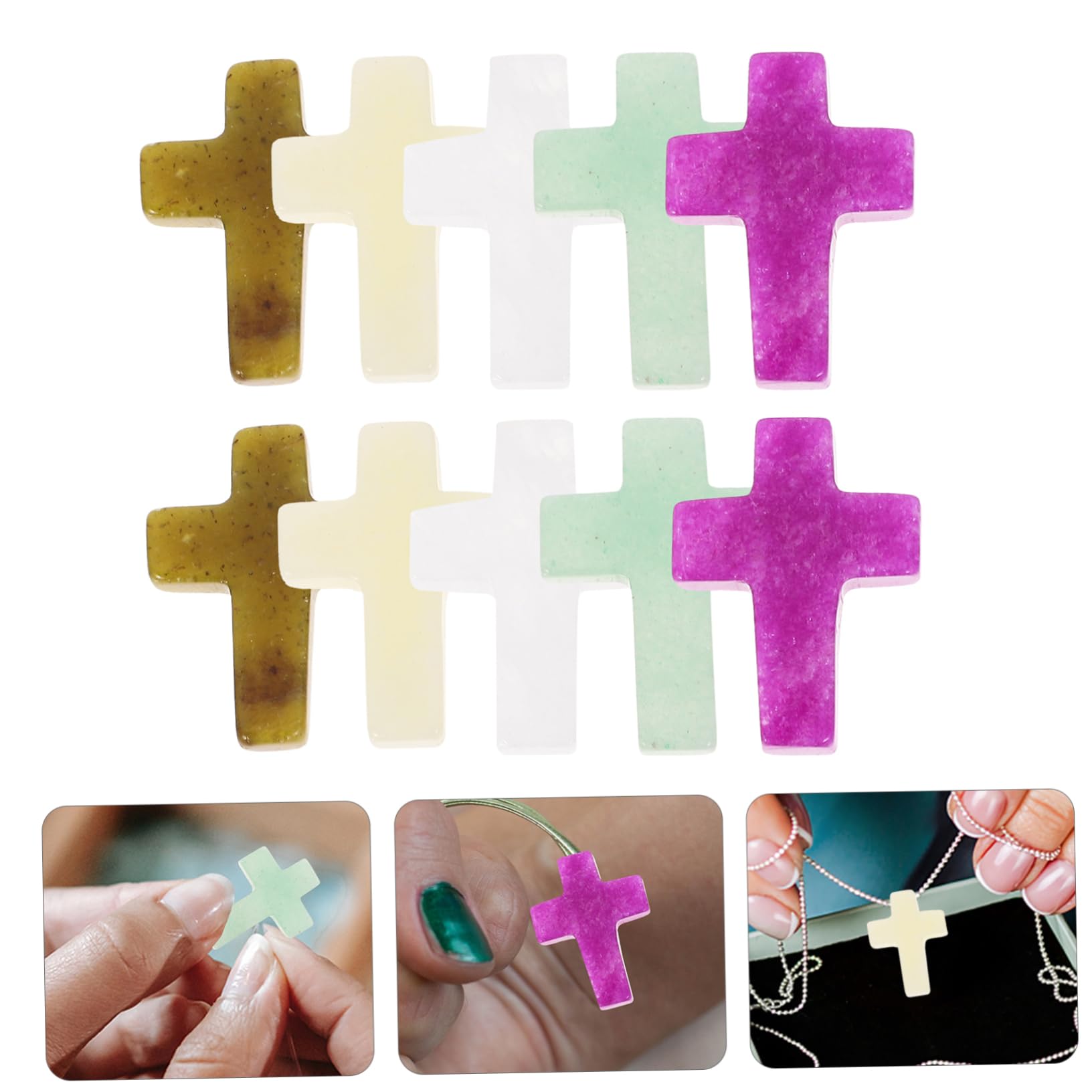 Tofficu Pendente A Croce Kit Incantesimi Collana Accessori Collane Ciondolo Crocifisso Hair Charms Keychain Ciondoli Per Gioielli Fai Da Te Ciondoli Fai Da Te Cristallo