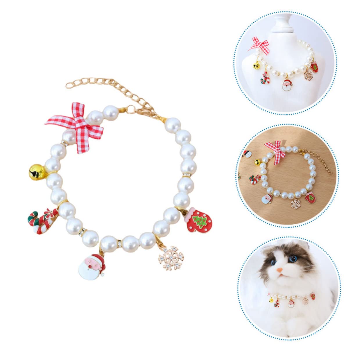 BESPORTBLE 5 Pièces Adorable Collier De Collier De Chaton Décoratif De Chat Délicat pour Animaux De Compagnie avec Clochettes Chat Perle s pour Chiots