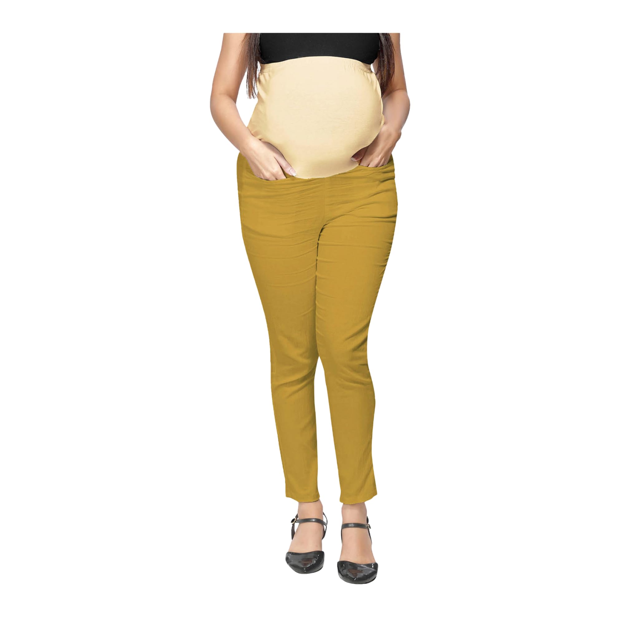 Urban Stretchable Slimfit Maternity Trousers | Beige-picture-50