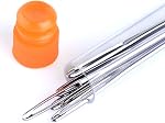 KUUQA 9 Pieces Steel Yarn Knitting Needles Large-eye Blunt Needles Sewing Needles for Cross Stitch Crocheting, Lace, Doilies Flower Projects （3 Size）