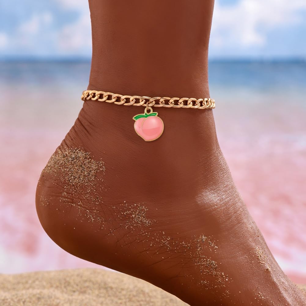 50 Pcs Mini Cute Enamel Peach Fruit Charm Pendant, Alloy Peach Fruit Charm for DIY Jewelry Making, Charms, Bracelet, Earring, Necklace, Bracelet Supplies, Adult - Image 5