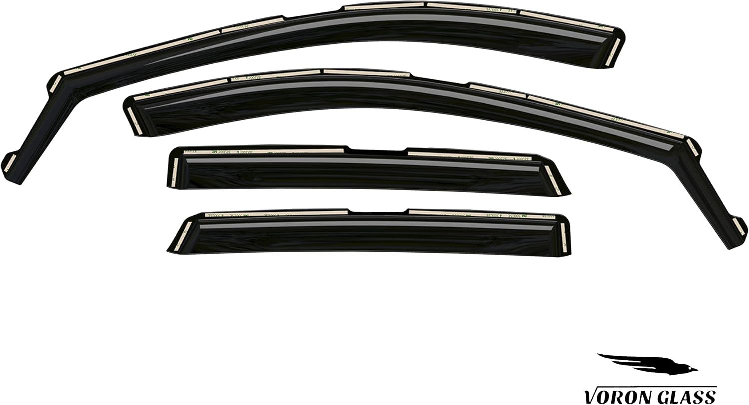 Voron Glass in-Channel Extra Durable Rain Guards for Ford Escape 2020-2026, Window Deflectors, Vent Window Visors, 4 Pieces - 200439