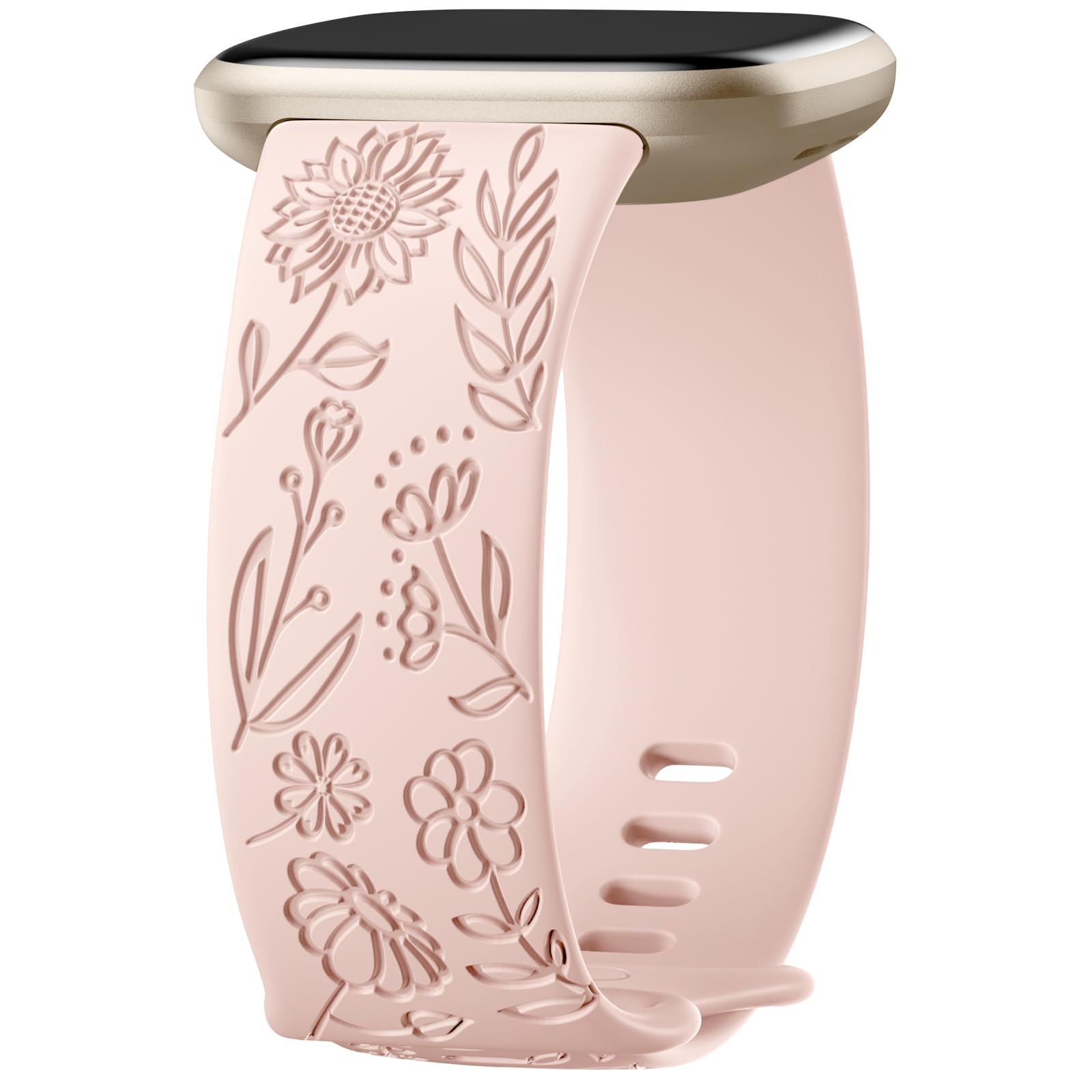Oielai Paski słonecznikowe kompatybilne z Fitbit Versa 3/Fitbit Versa 4/Fitbit Sense/Fitbit Sense 2 paski damskie, miękki silikonowy pasek do Versa 3/Versa 4/Sense 2/Sense