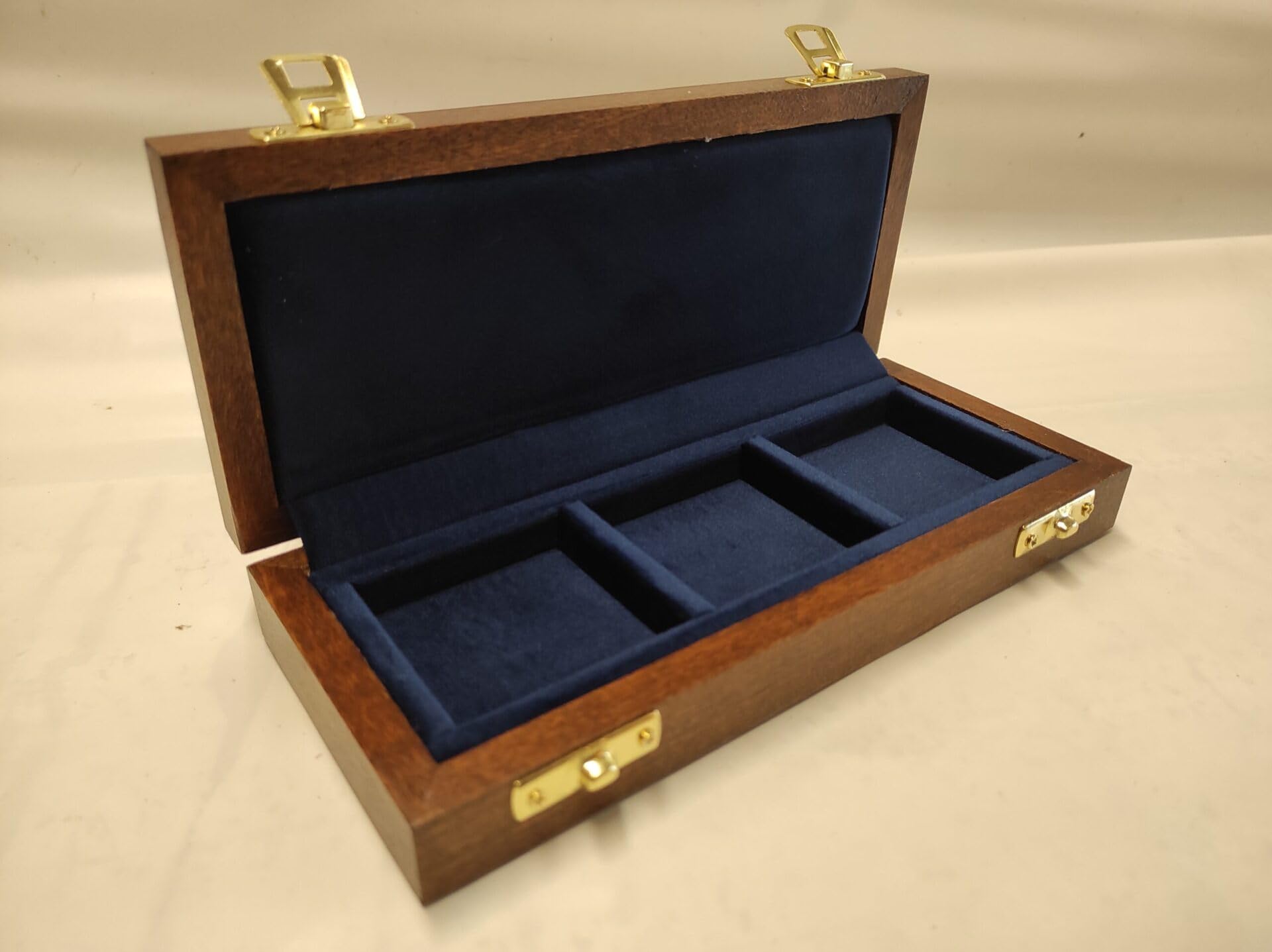 Cofanetto in legno per monete e medaglie da collezione, 3 scomparti da 50x50 mm con velluto personalizzabile, custodia monete da collezione artigianale made in Italy – Coins&More