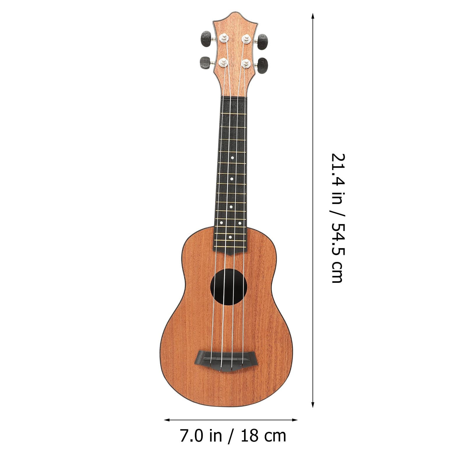 Ciieeo Ukelele Soprano de 21 Pulgadas para Principiantes Niños Cuatro Cuerdas, Material Madera y Fibra de Carbono, Adecuado para Educación Musical y Práctica
