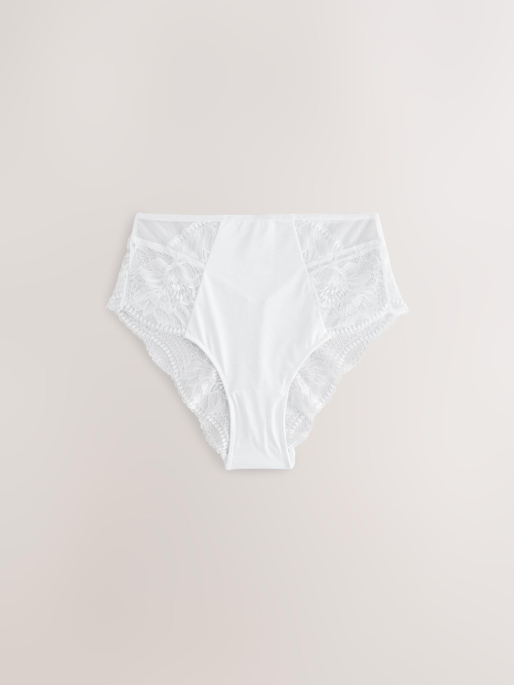 NEXT Mujeres Pack de 3 Braguitas de Encaje de Cintura y Pernera Alta